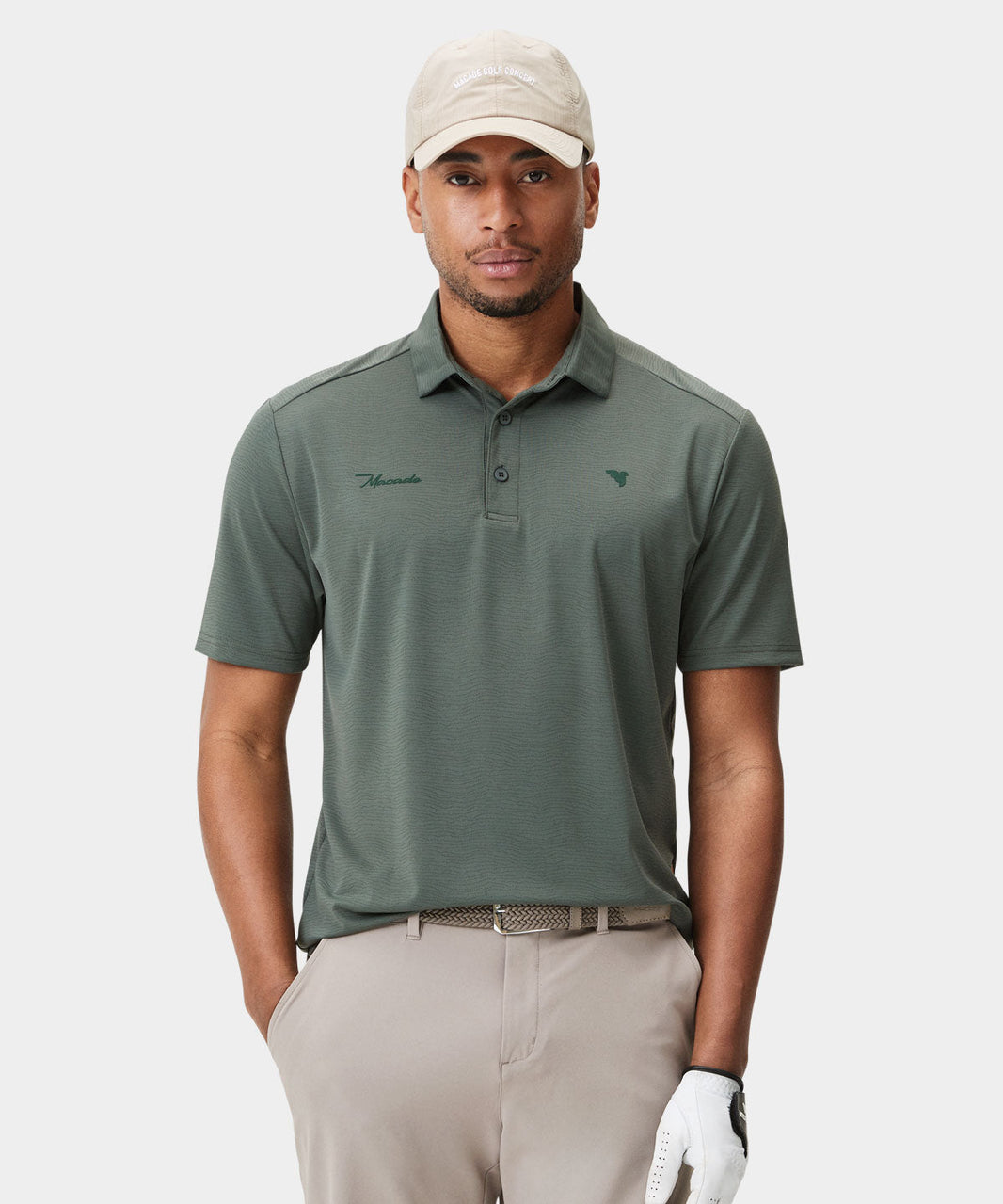 Natural Brown Marble Men's Golf Shirts