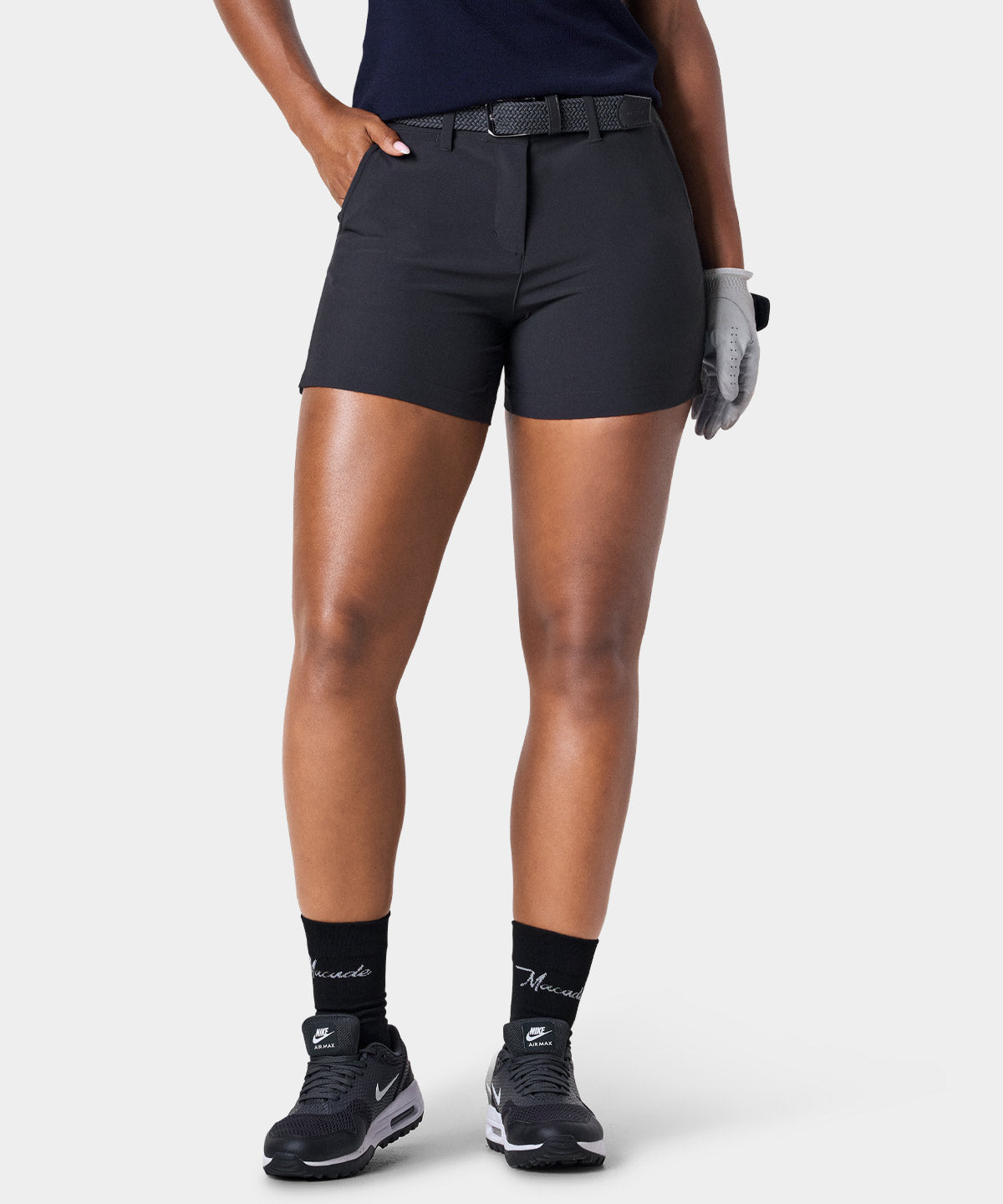 Women's Black Flex Shorts - Macade Golf