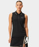Black Players Zip Sleeveless Shirt