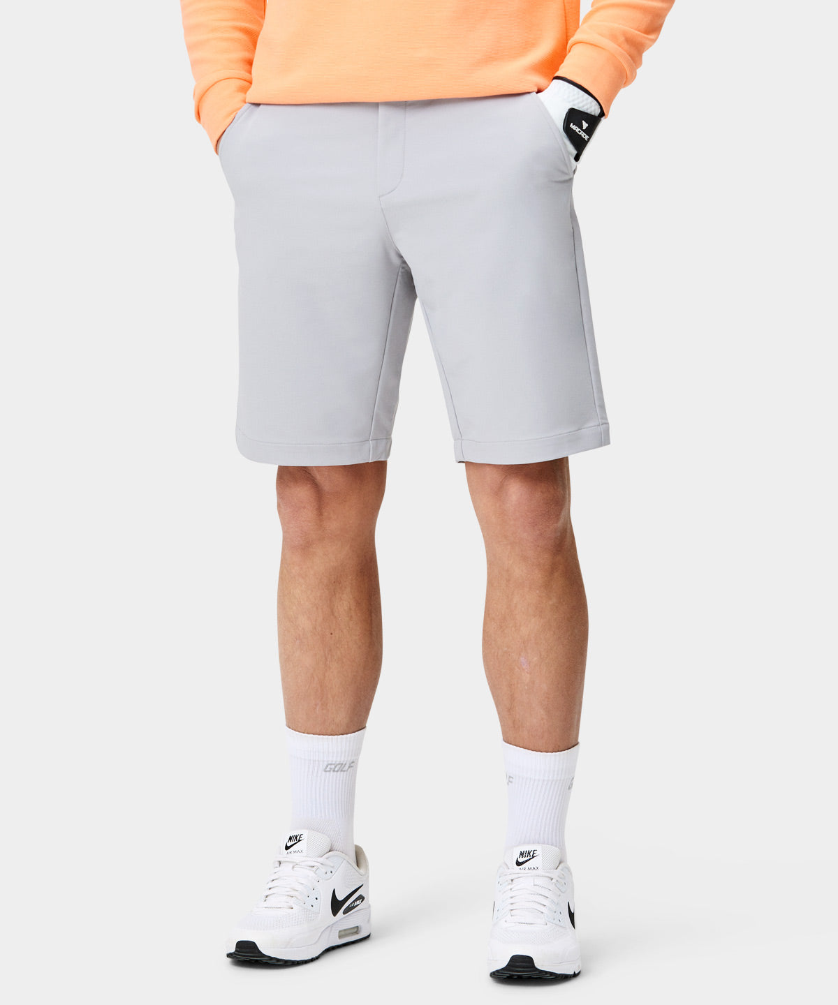 Khaki Four-Way Stretch Shorts – Macade