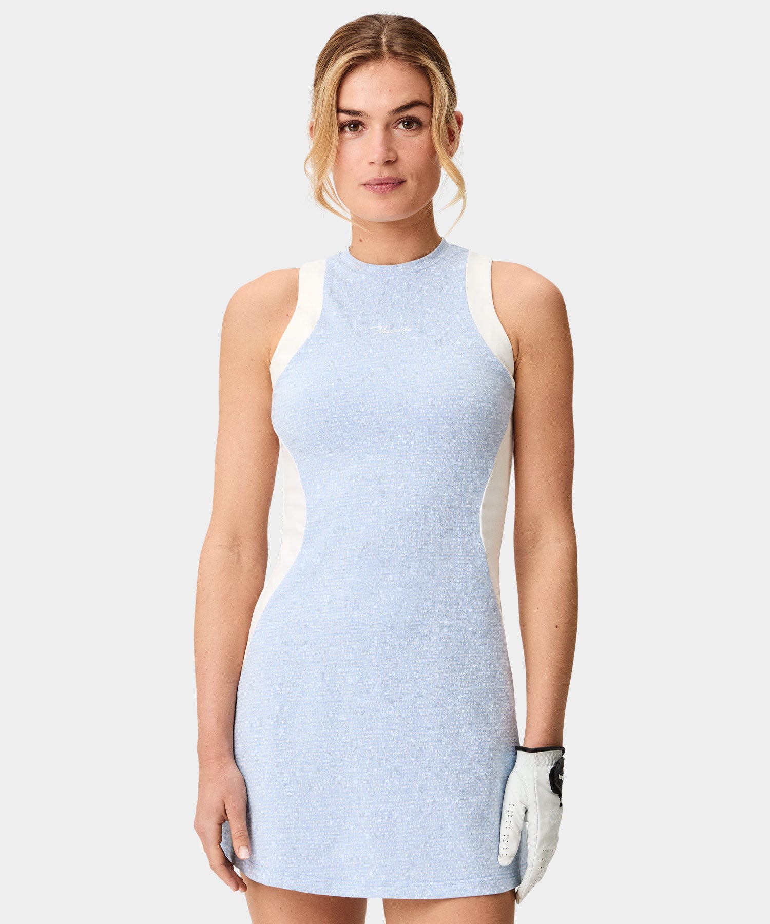 Amanda Dark Blue Performance Dress - Macade