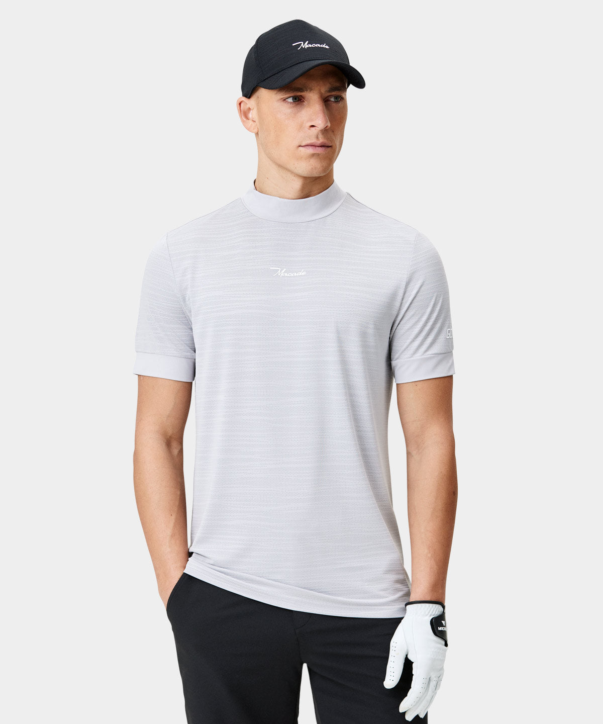 Light Gray Jupiter Mock Neck Tee