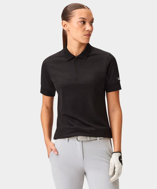 Lace Black Paisley Zip Shirt