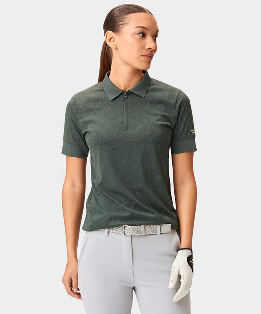 Lace Green Paisley Zip Shirt