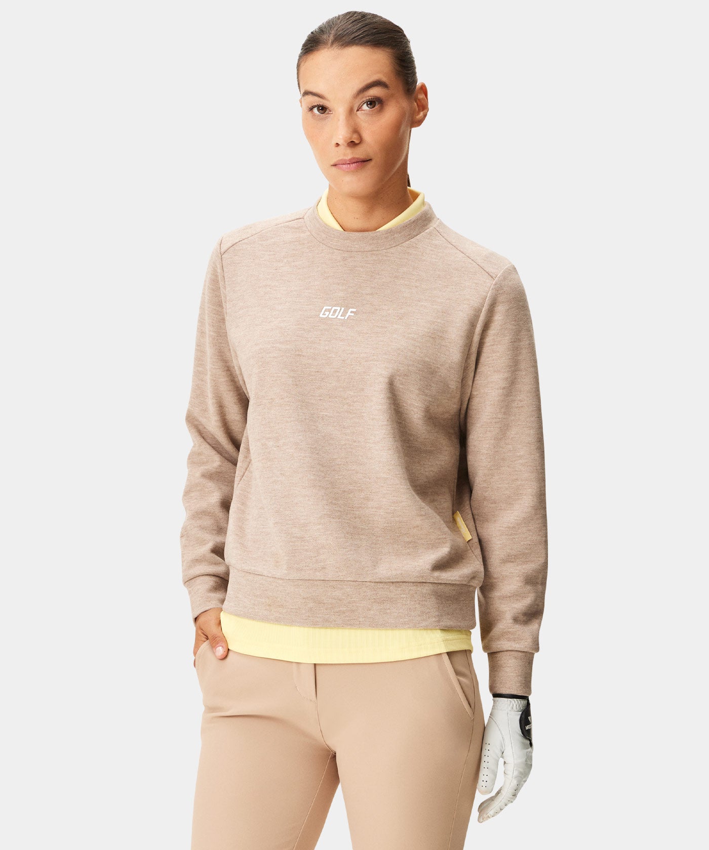 Maya Brown Cropped Pullover
