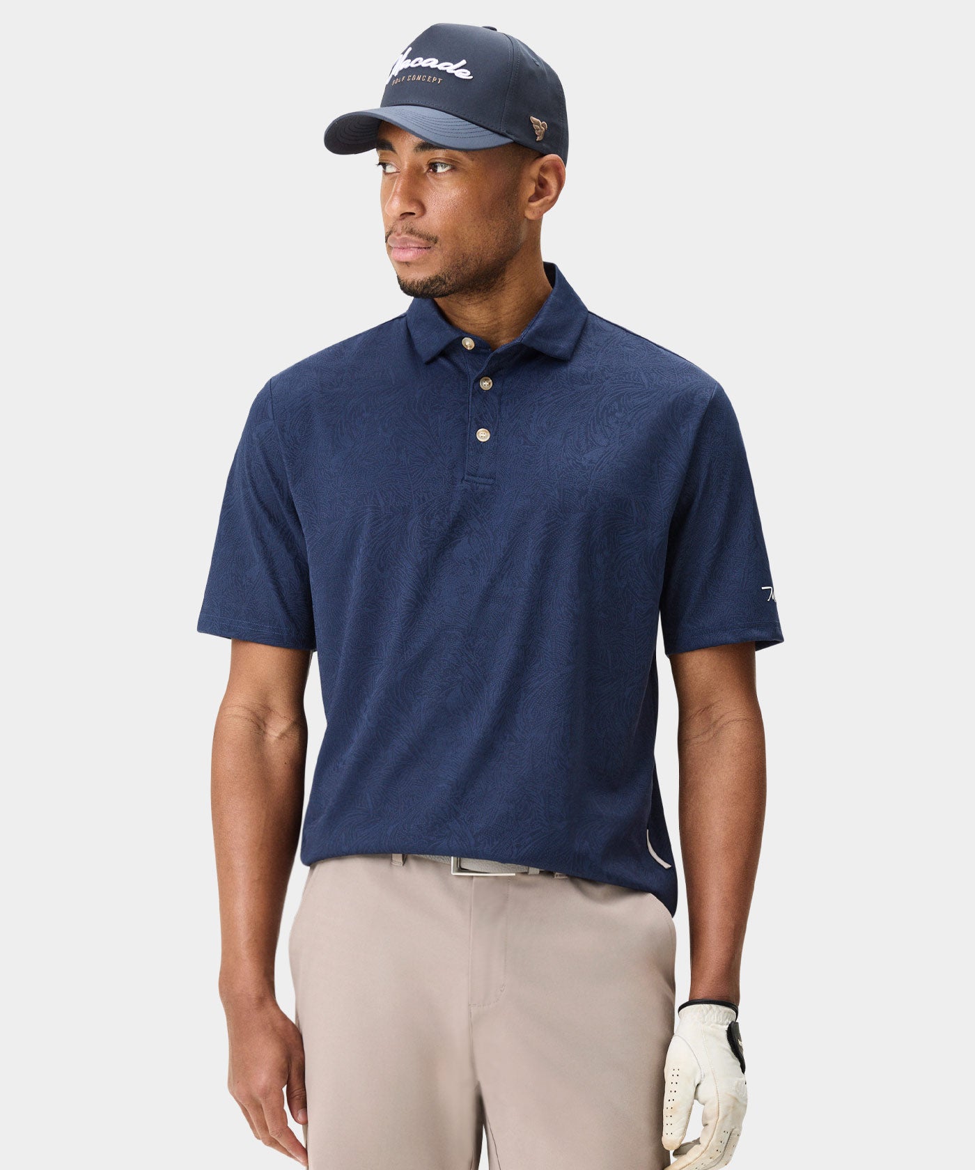 Navy Paisley Core Polo Shirt