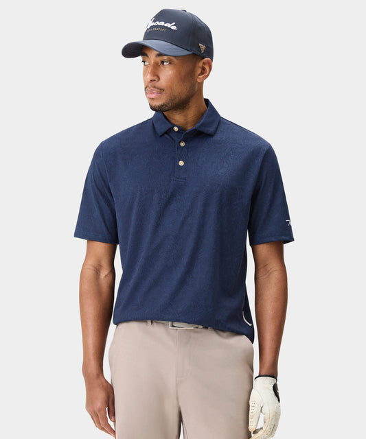 Navy Paisley Core Polo Shirt