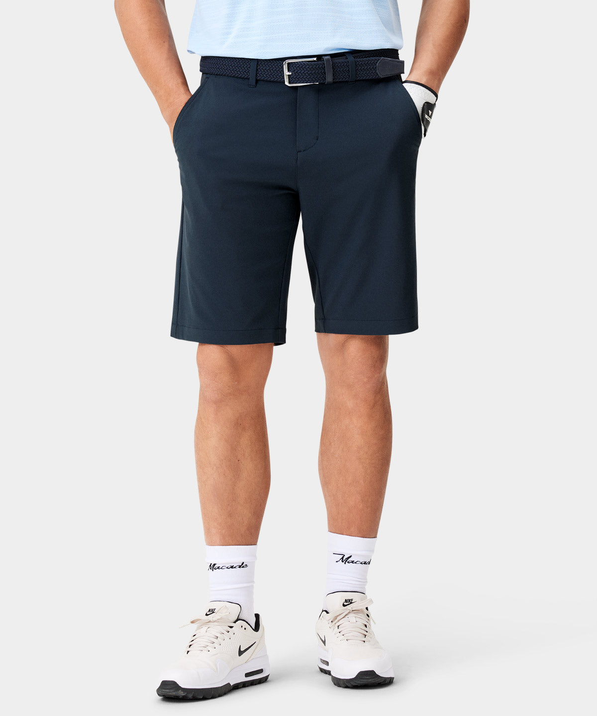 Navy Four-Way Stretch Shorts