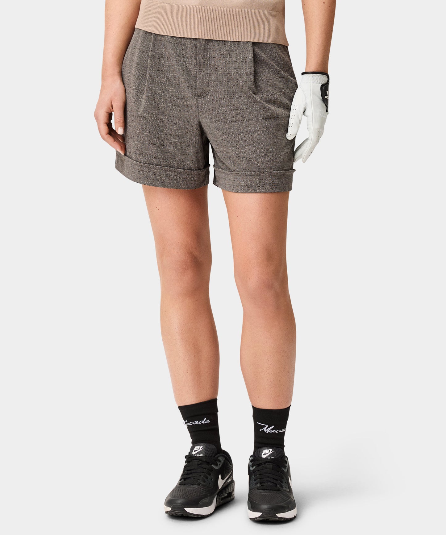 Nola Pleated Shorts - Charcoal