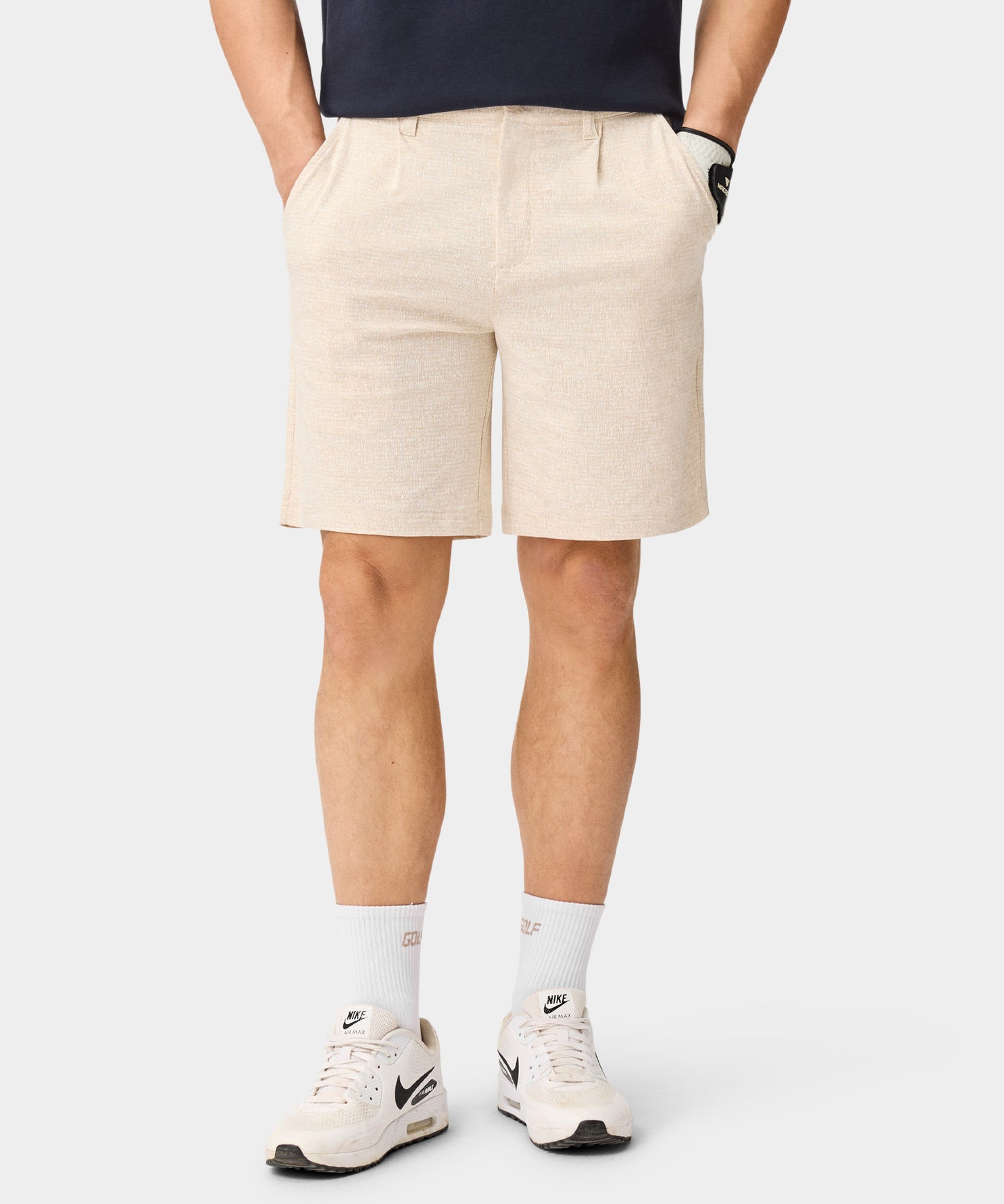 Ridgeweave Pleated Shorts - Sand