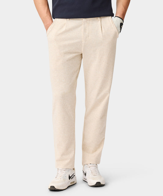 Ridgeweave Pleated Trousers - Sand