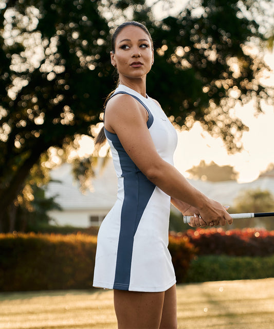 Inez Marble TX Script Dress