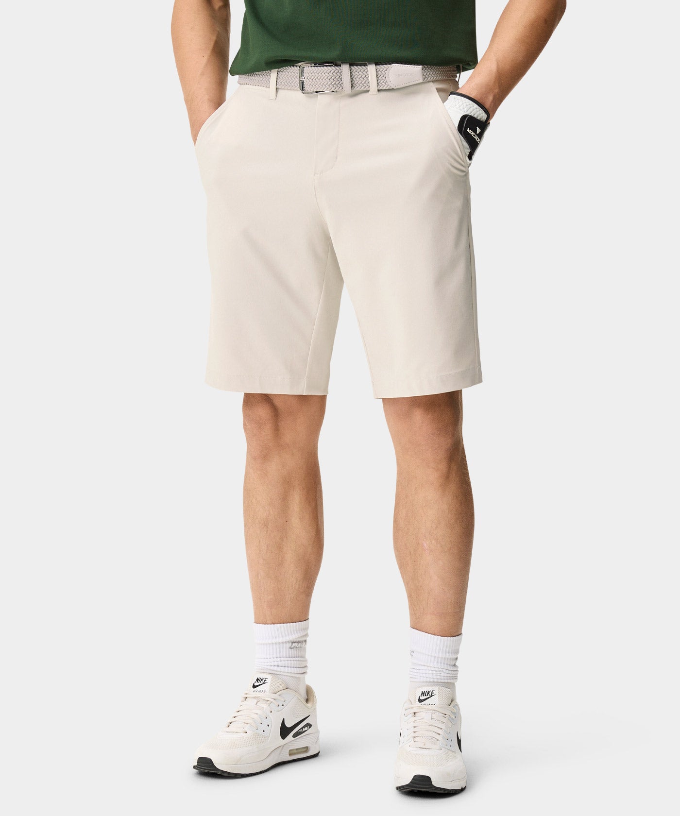 Tan Four-Way Stretch Shorts