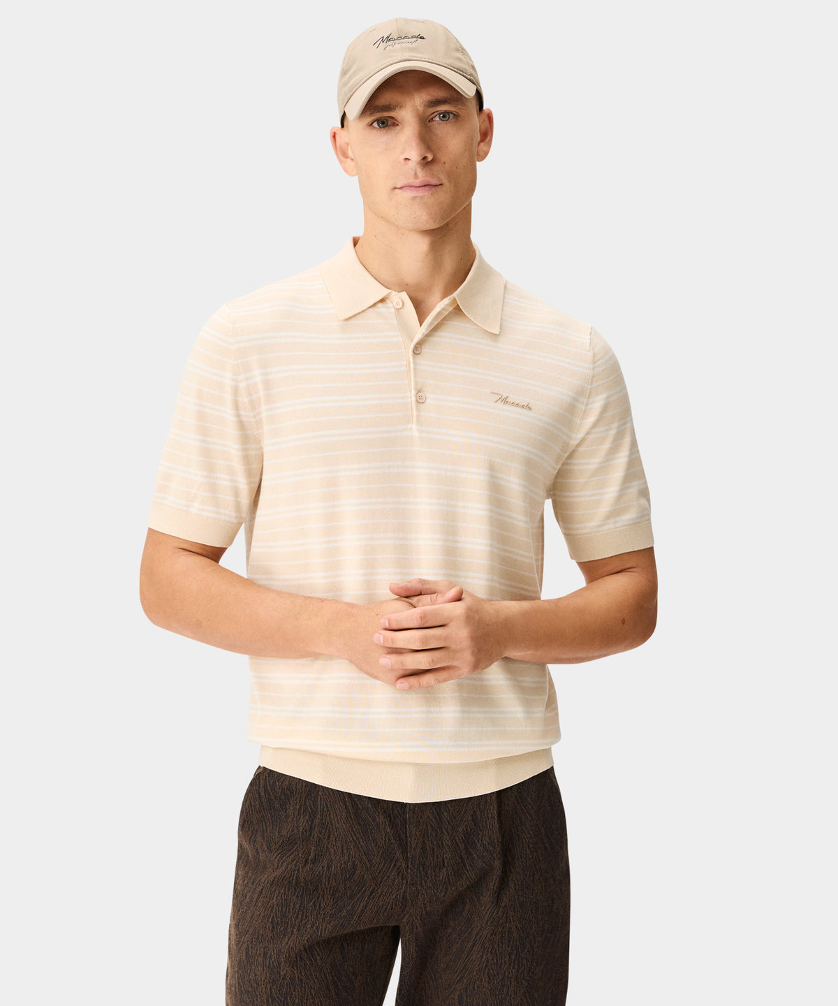 Dunes Striped Knit Shirt - Sand