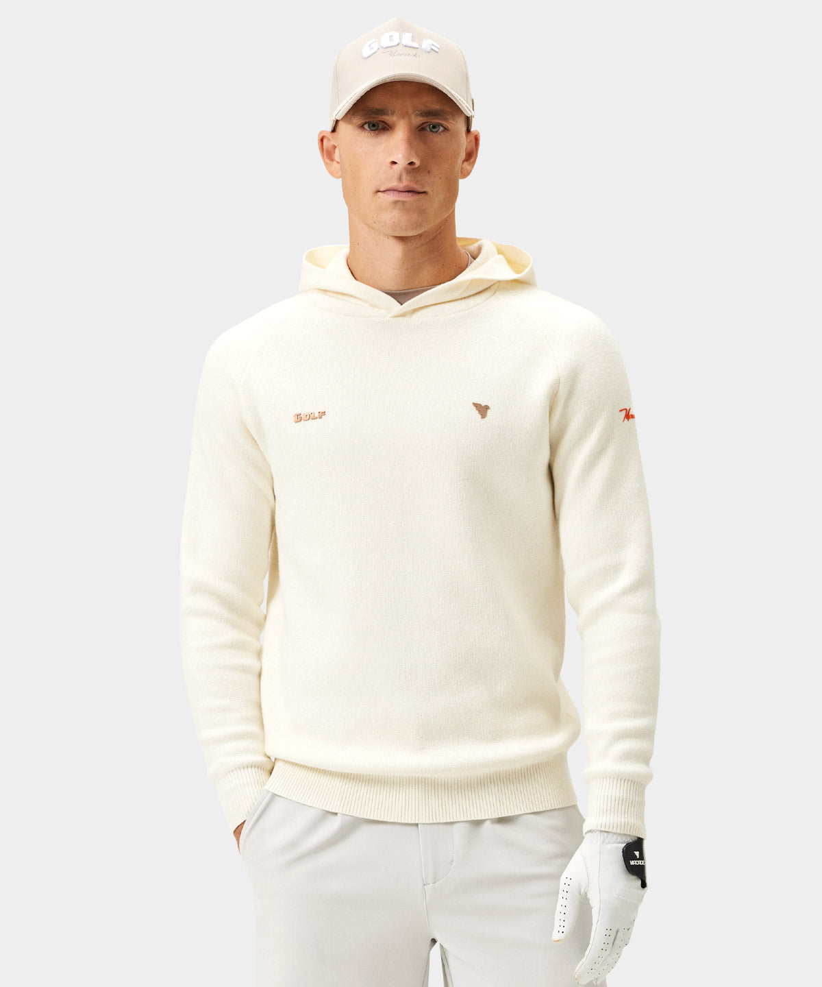 Men's White Golf Crossover Hoodie - Macade Golf