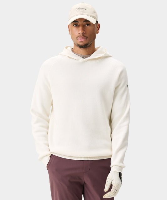 Cream Tech Knit Hoodie