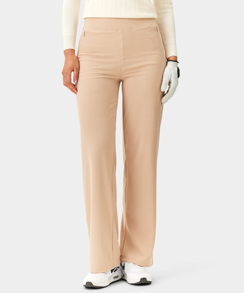 ladies tan dress pants Macade Golf | Women's Bree Relaxed Trouser - | Size: L | Beige simprosys-exclude 36 and 39 97% Denim Outfits Plus Size Size:22W-HEM UP