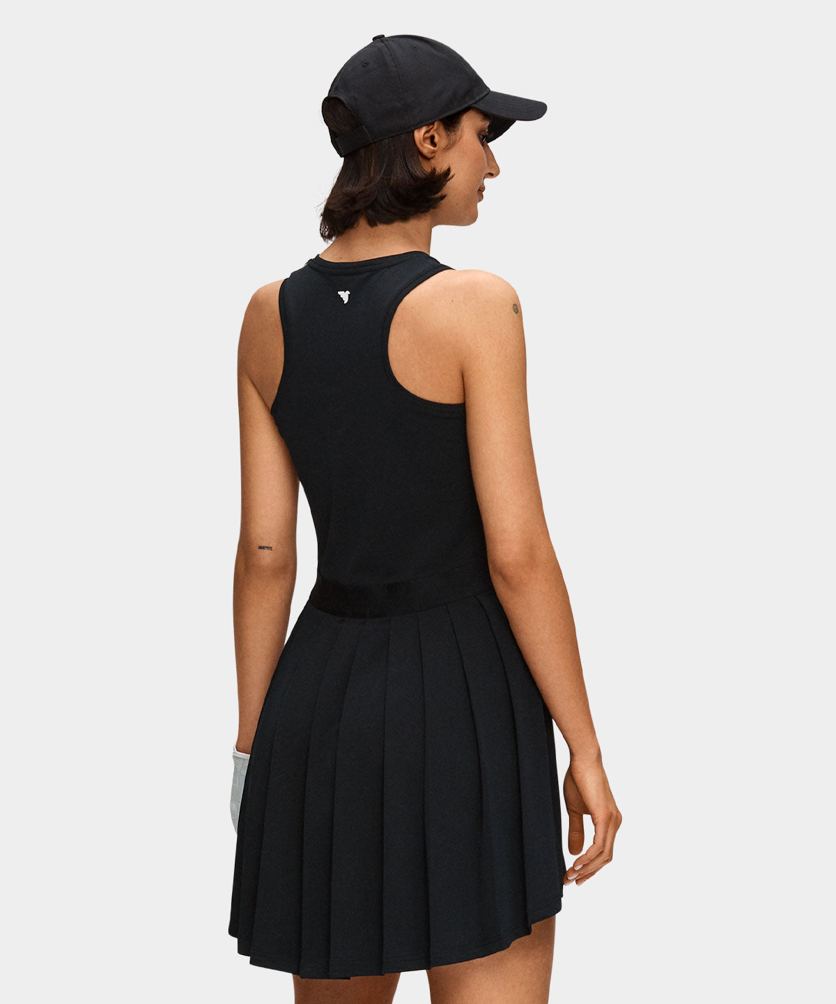 Amanda Performance Dress - Black Pleated