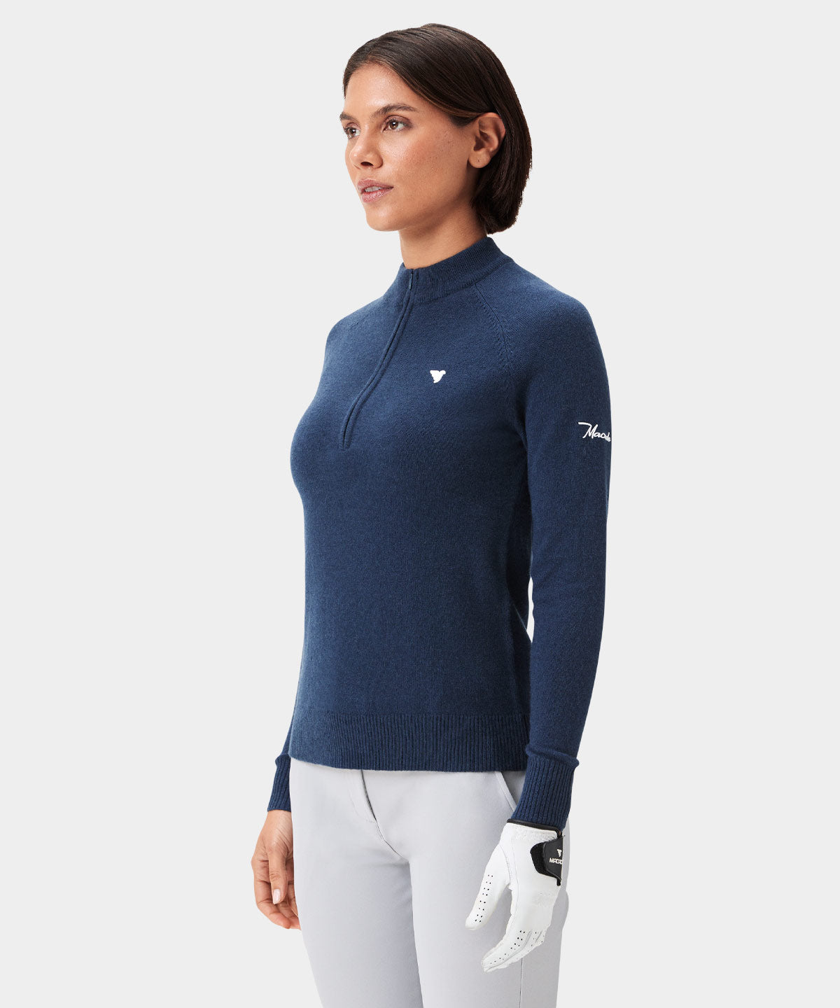 Bridge Dark Blue Merino Quarter Zip