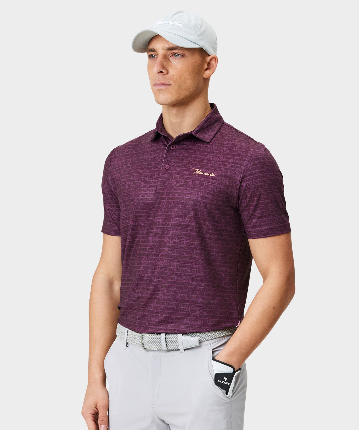 Maroon Stripe Stage Polo Shirt