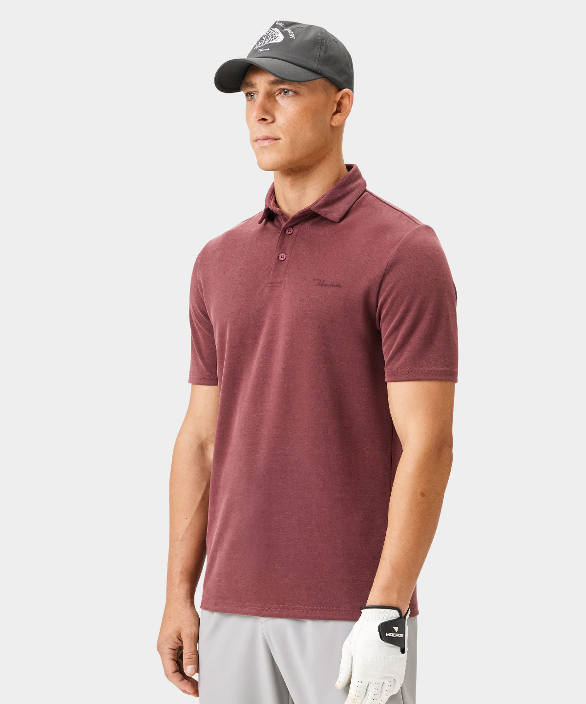 Washed Burgundy Players Polo Shirt