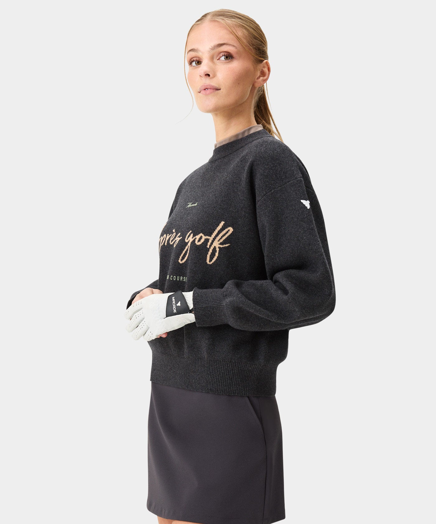 Ash Grey Oversized Knit Sweater