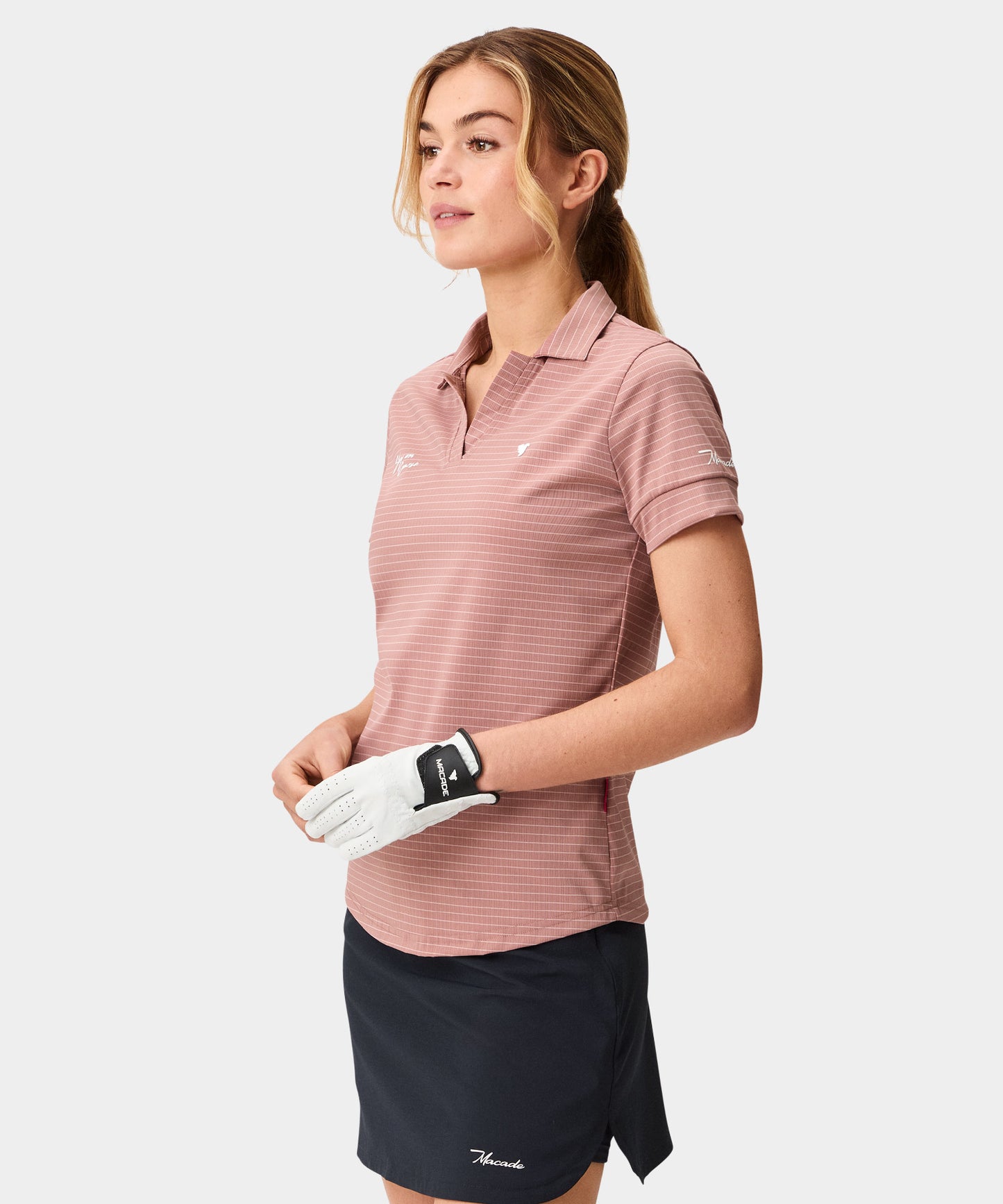 Striped Performance Shirt - Dusty Rose