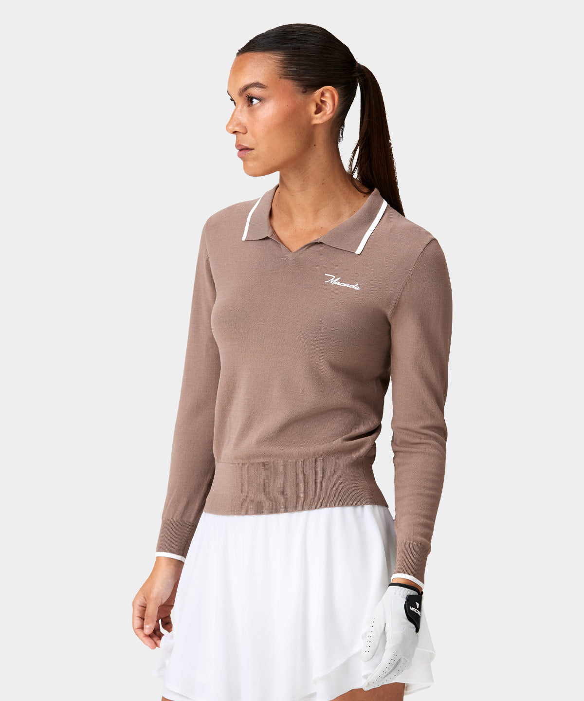 Ella Taupe Knit Top