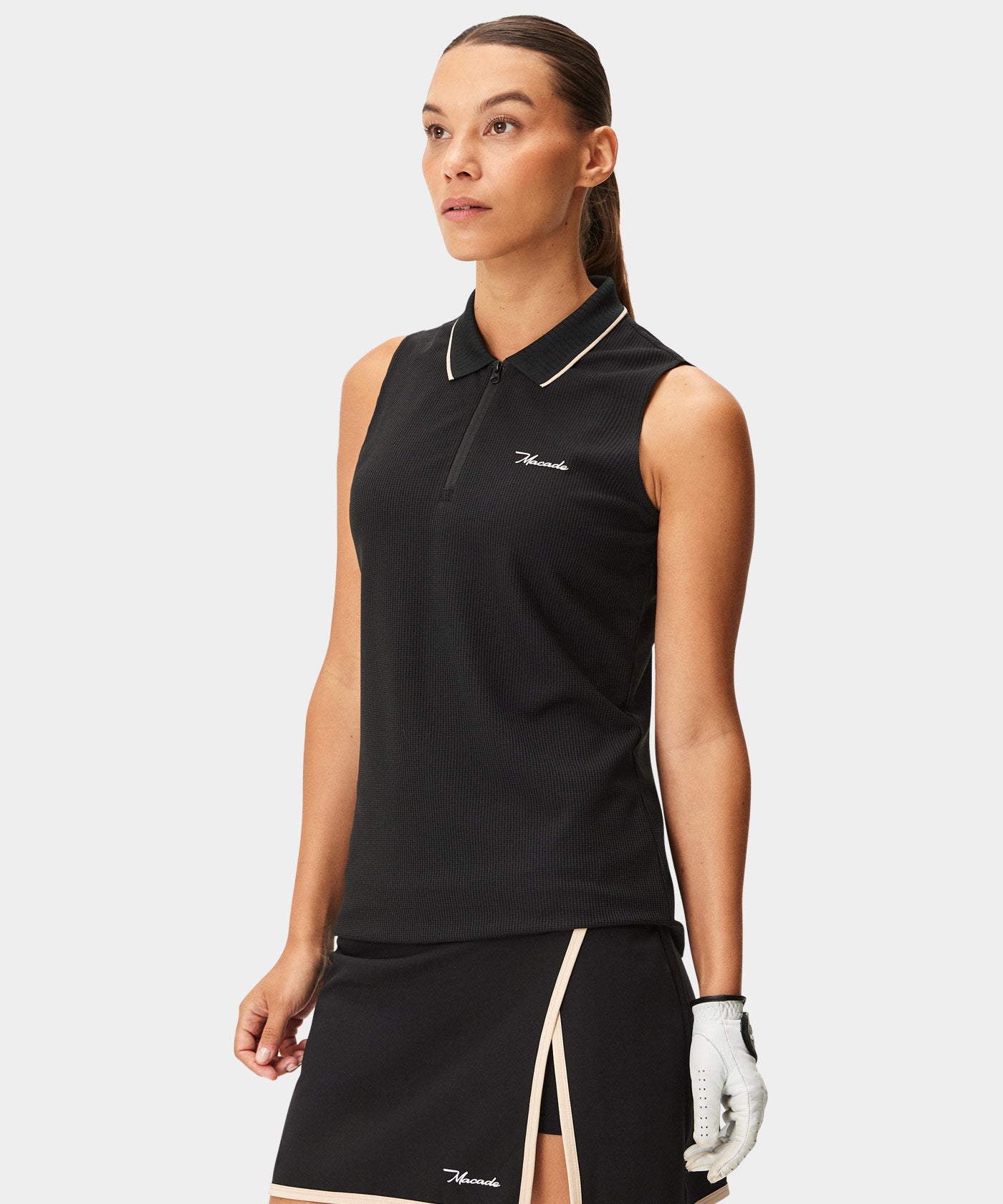 Players Zip Sleeveless Shirt - Black – Macade