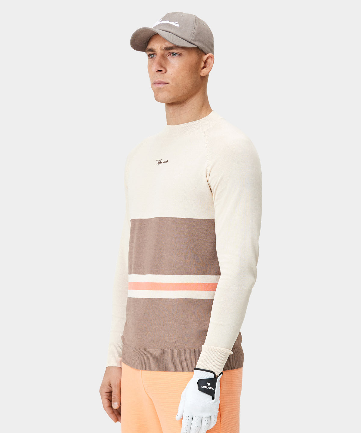 Tan Tech Jupiter Mock Neck Sweater