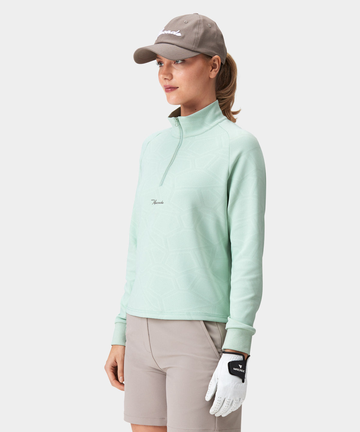 Mint Tech Zip Sweater