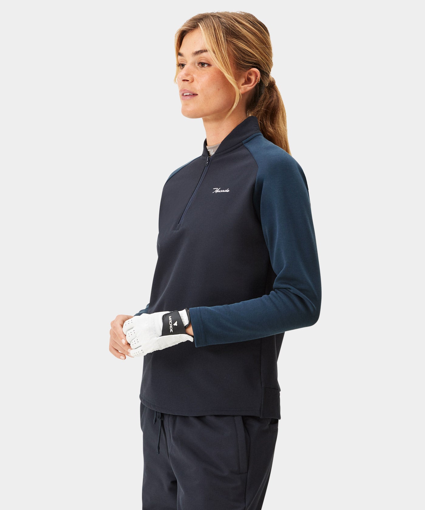 Navy Hybrid Shield TX Quarter Zip