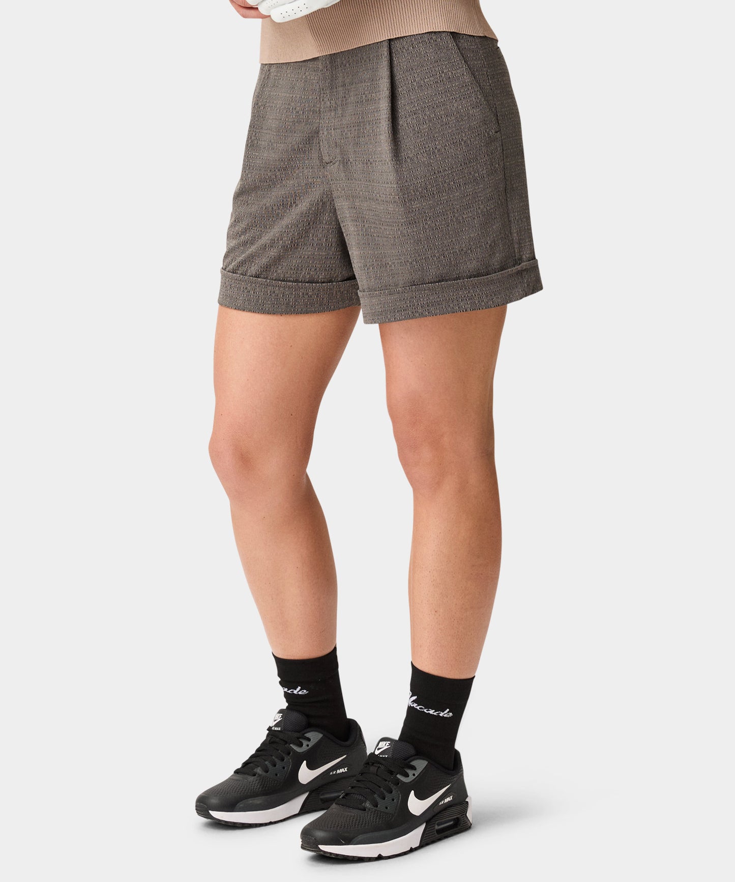 Nola Pleated Shorts - Charcoal