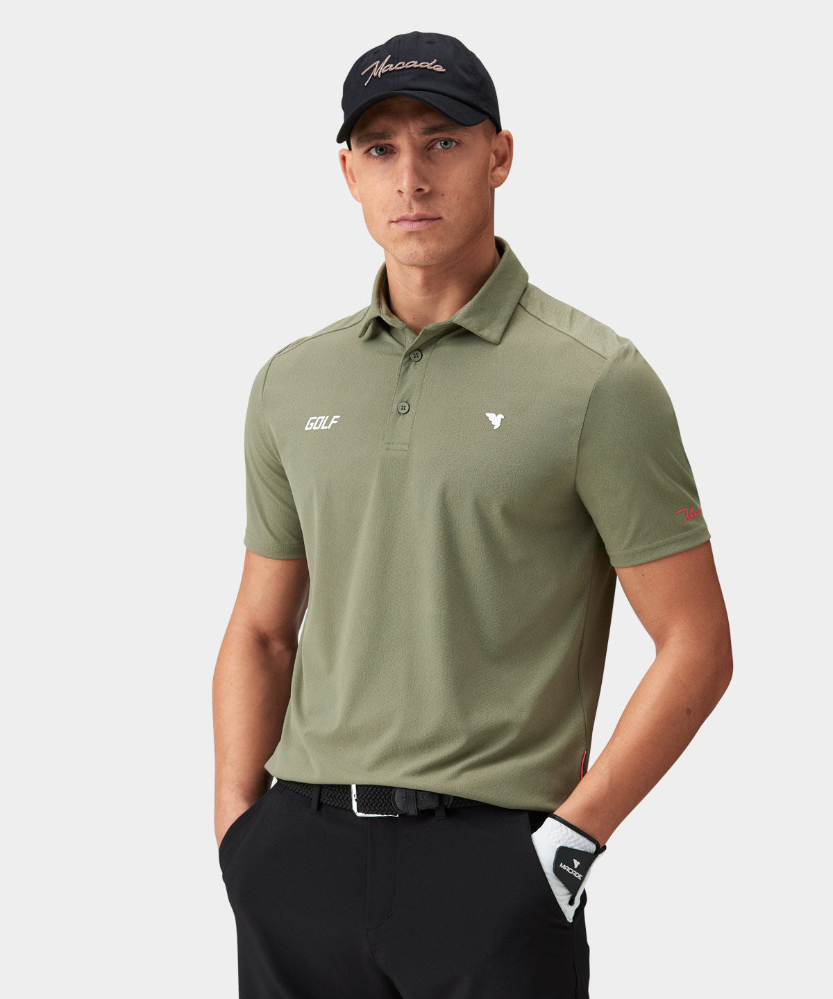 Olive golf outlet shirt