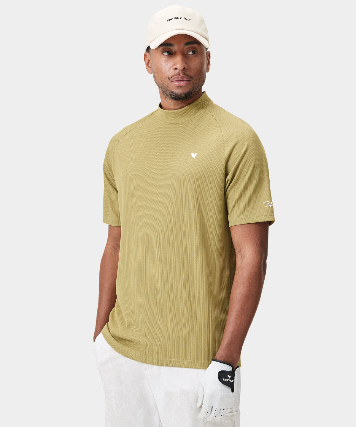 Tyler Sheen Green Mock Neck Tee