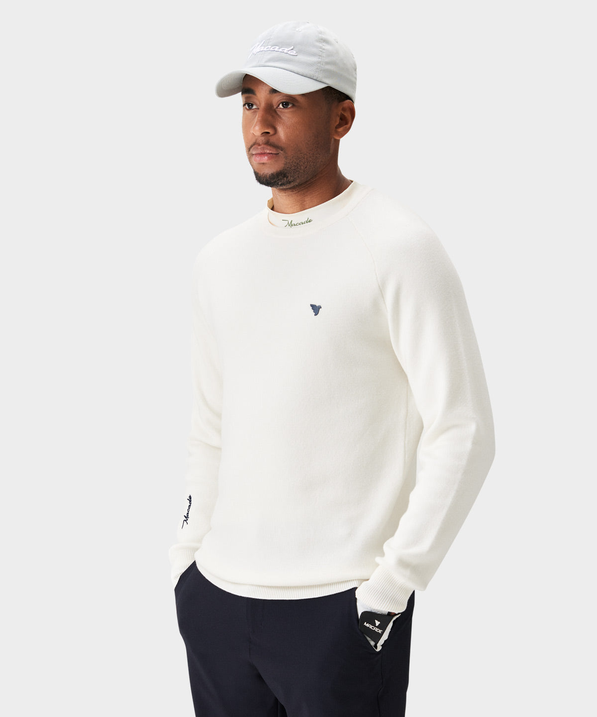 White TX Knit Crewneck