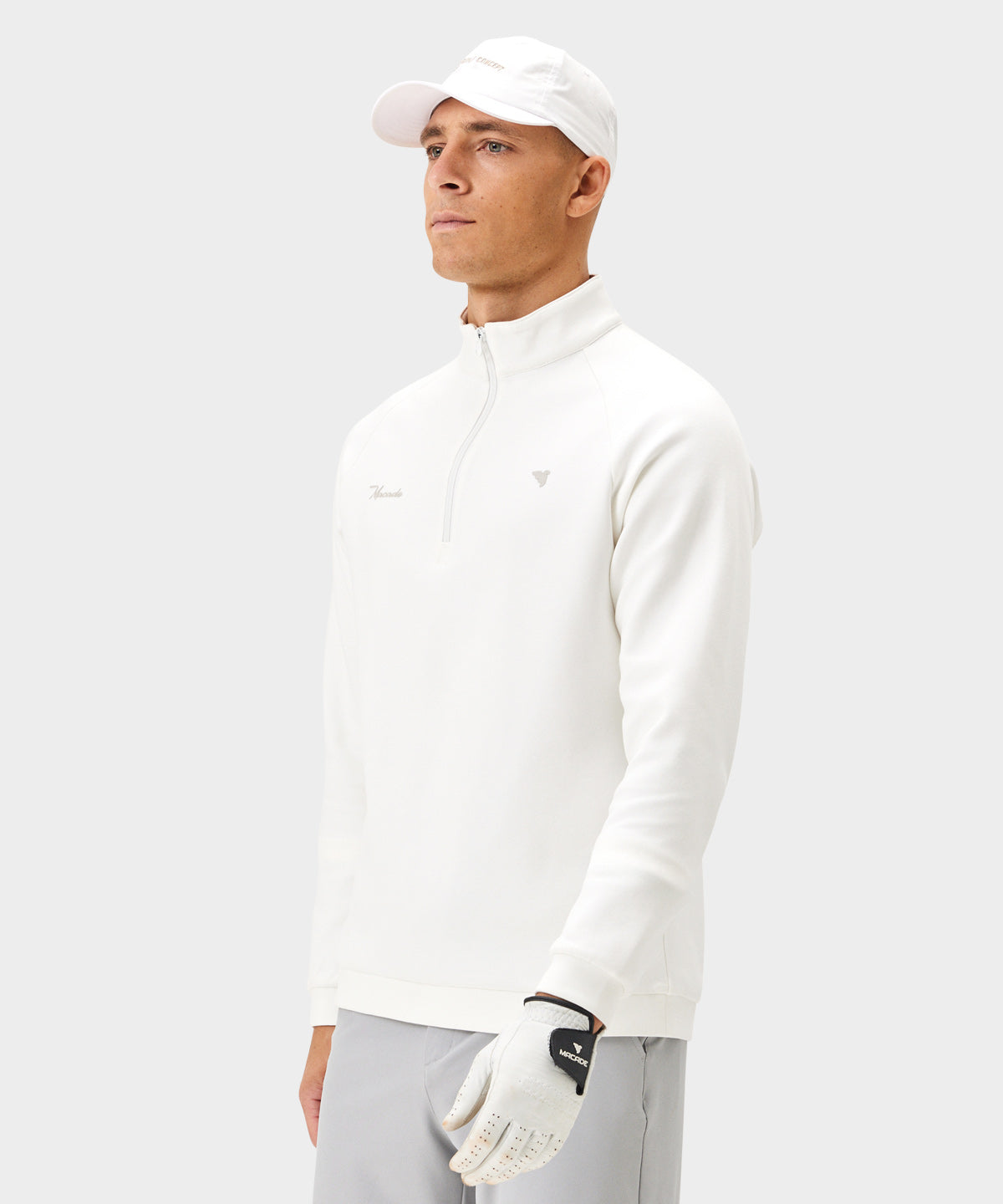 Grant White Performance Quarter Zip