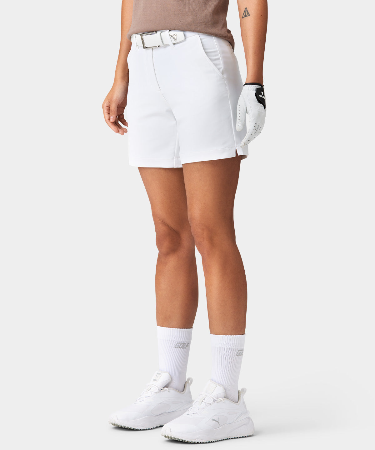 White Flex Shorts
