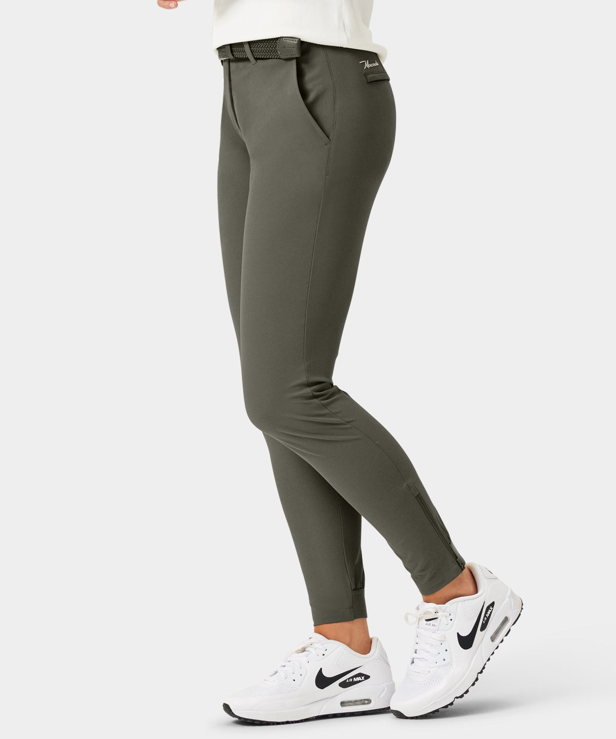 Moss Green Four-way stretch jogger