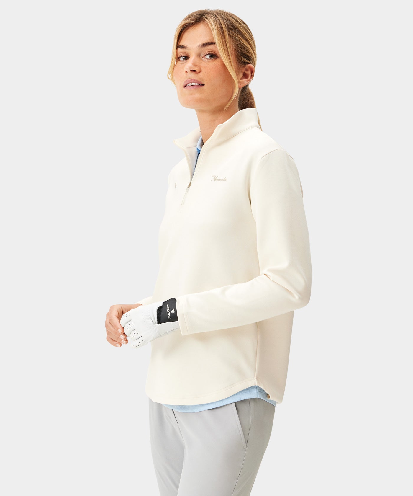 Zoe Ivory Flex Quarter Zip