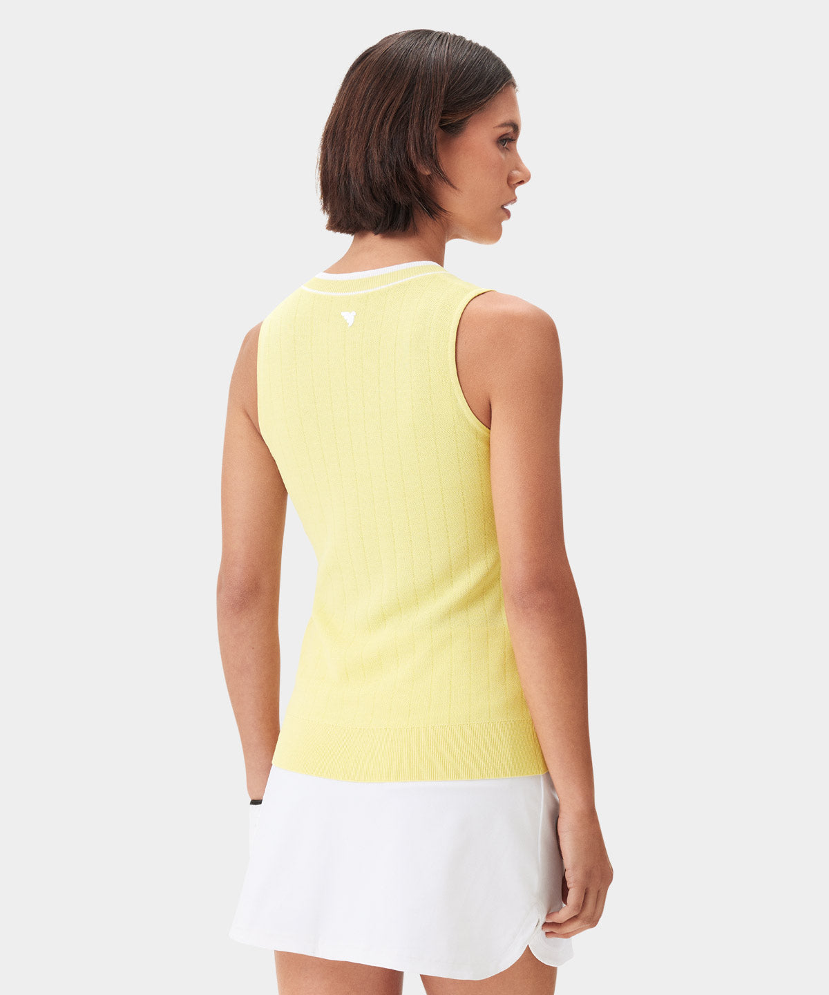 Ana Yellow Sleeveless V-Neck