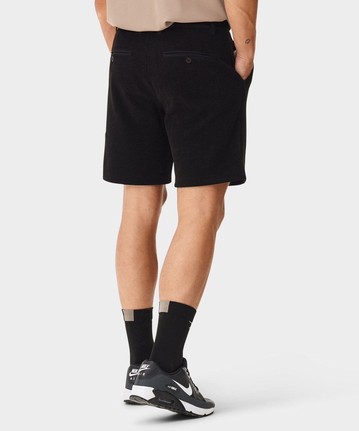 Ethan Black Pleated Shorts