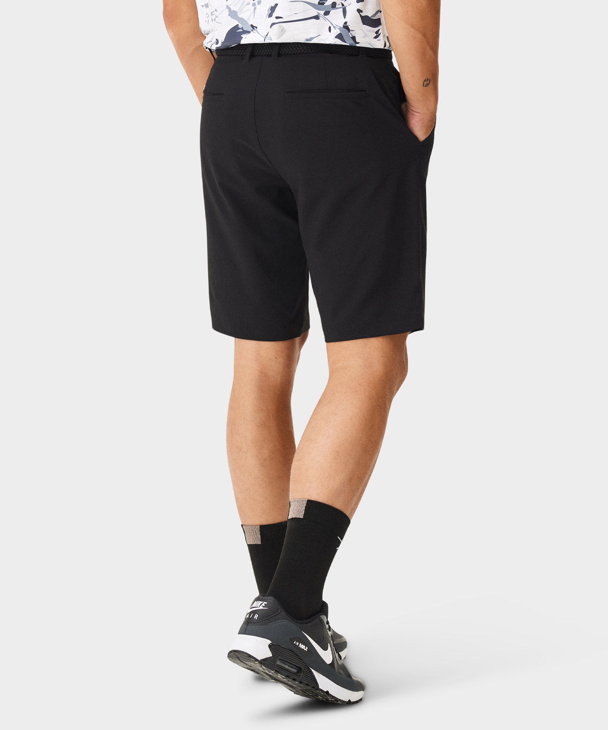 Black Four-Way Stretch Shorts