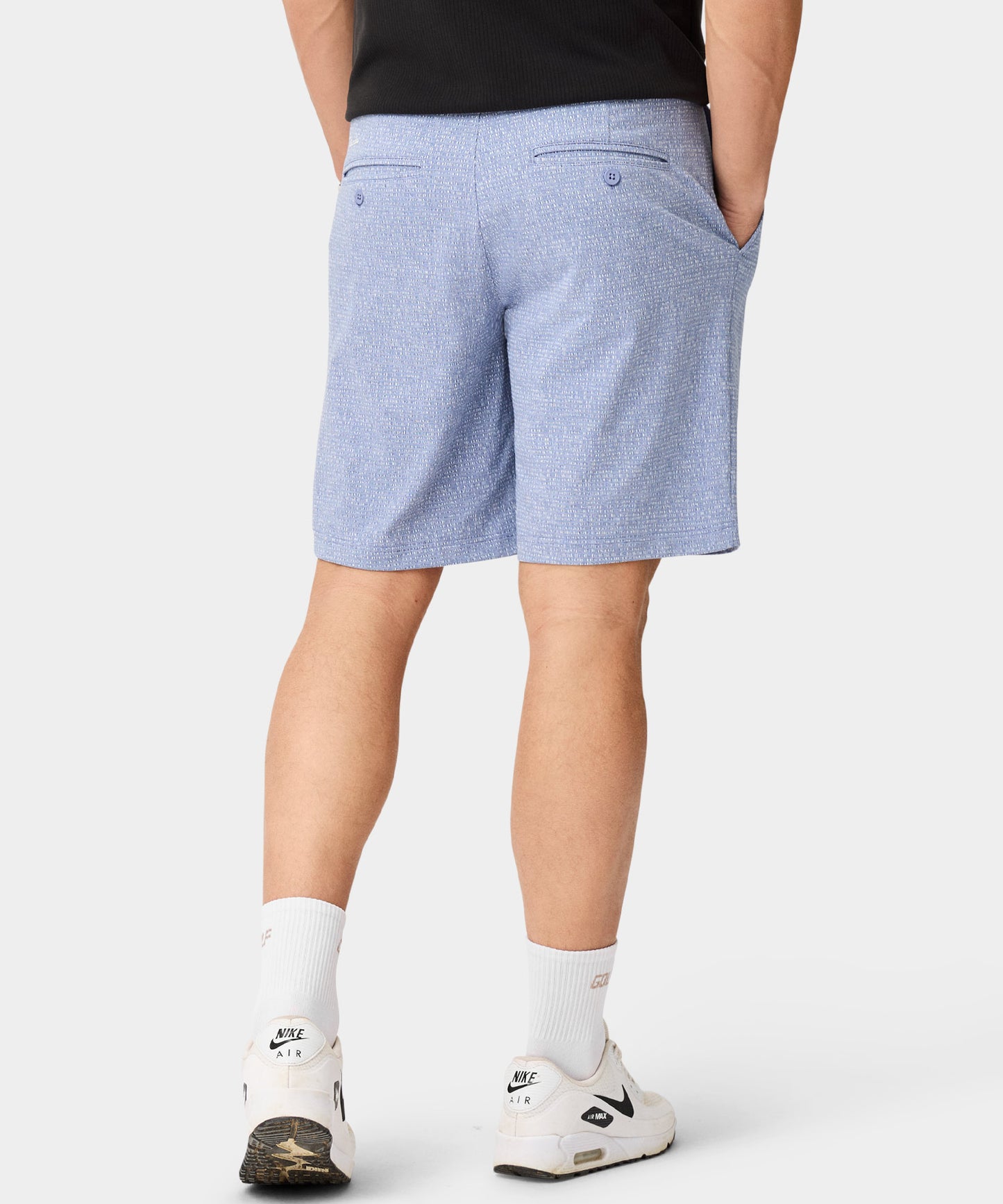 Ridgeweave Pleated Shorts - Blue