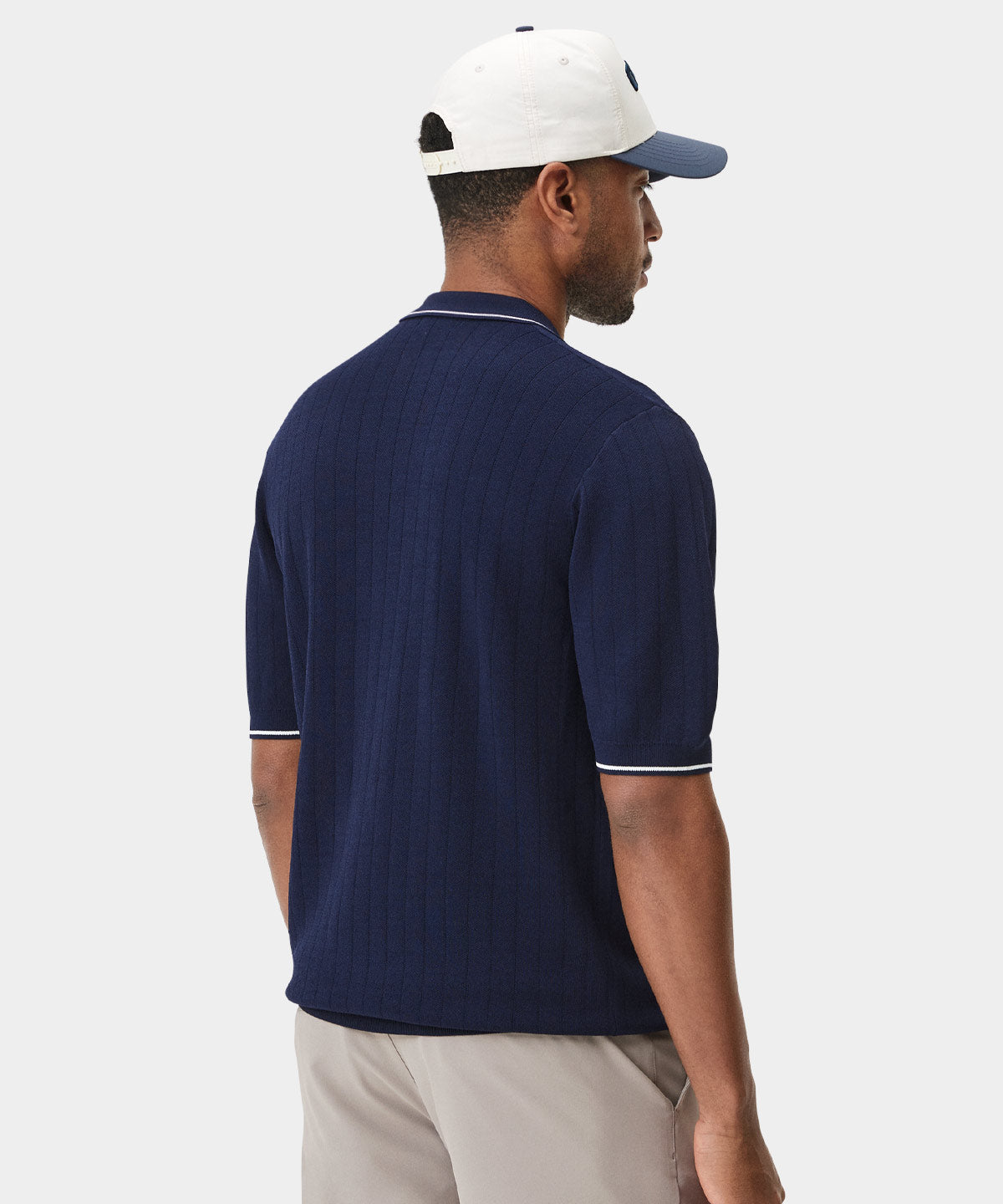 Dark Blue Range Knit Shirt Macade Golf