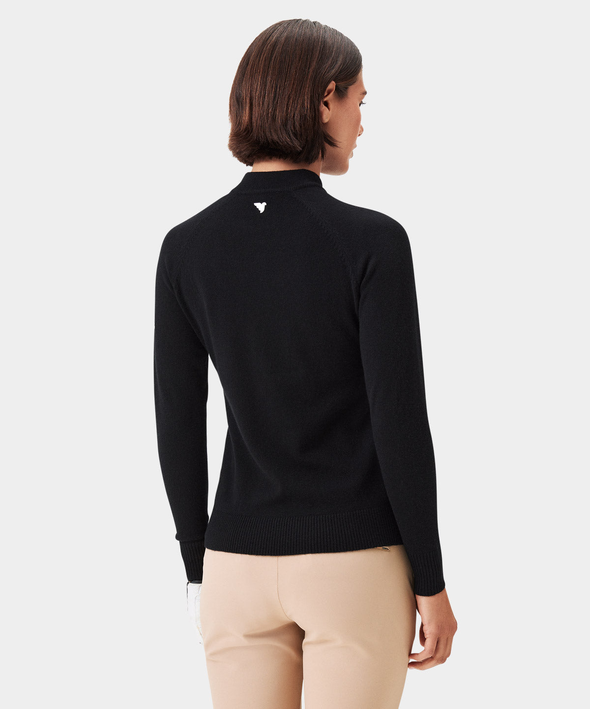 Bridge Black Merino Quarter Zip