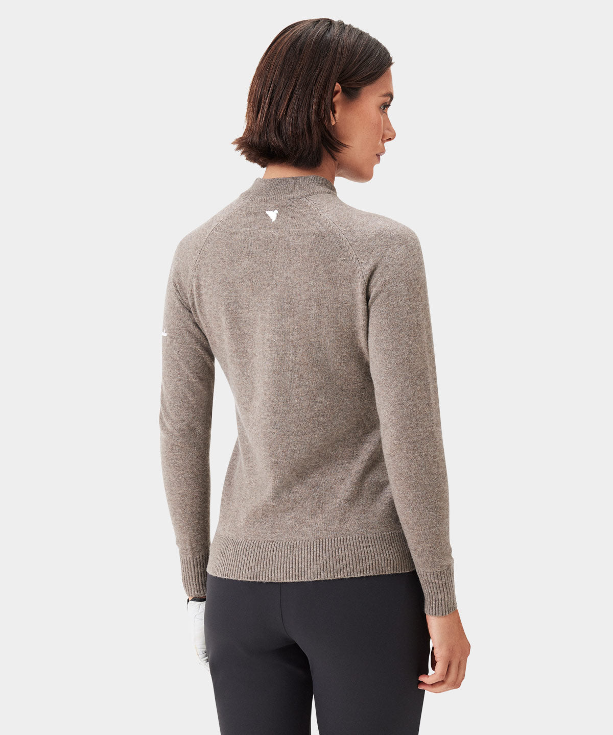 Bridge Brown Merino Quarter Zip