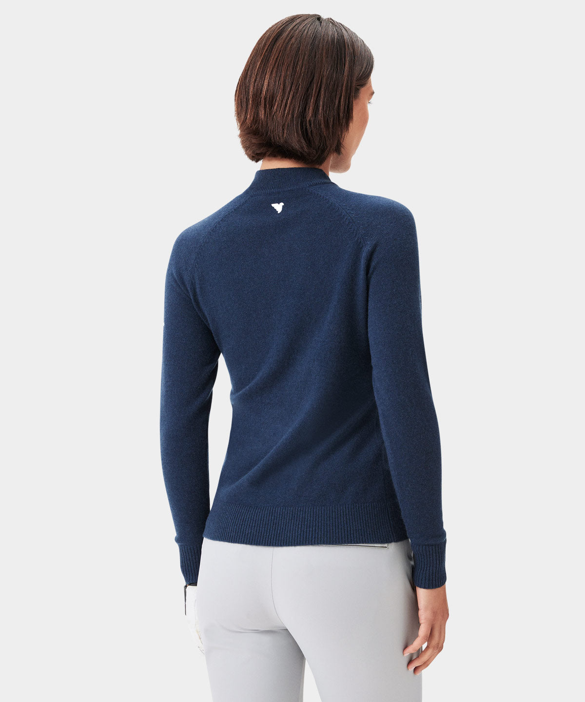 Bridge Dark Blue Merino Quarter Zip