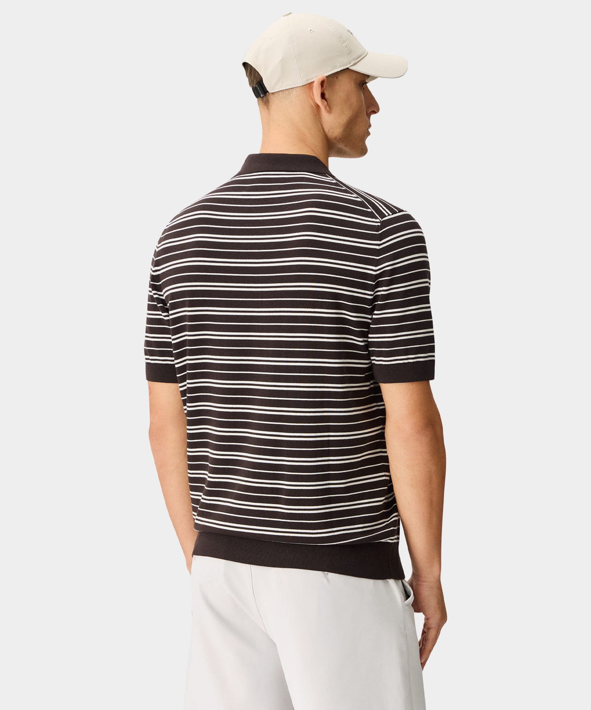 Dunes Striped Knit Shirt - Brown