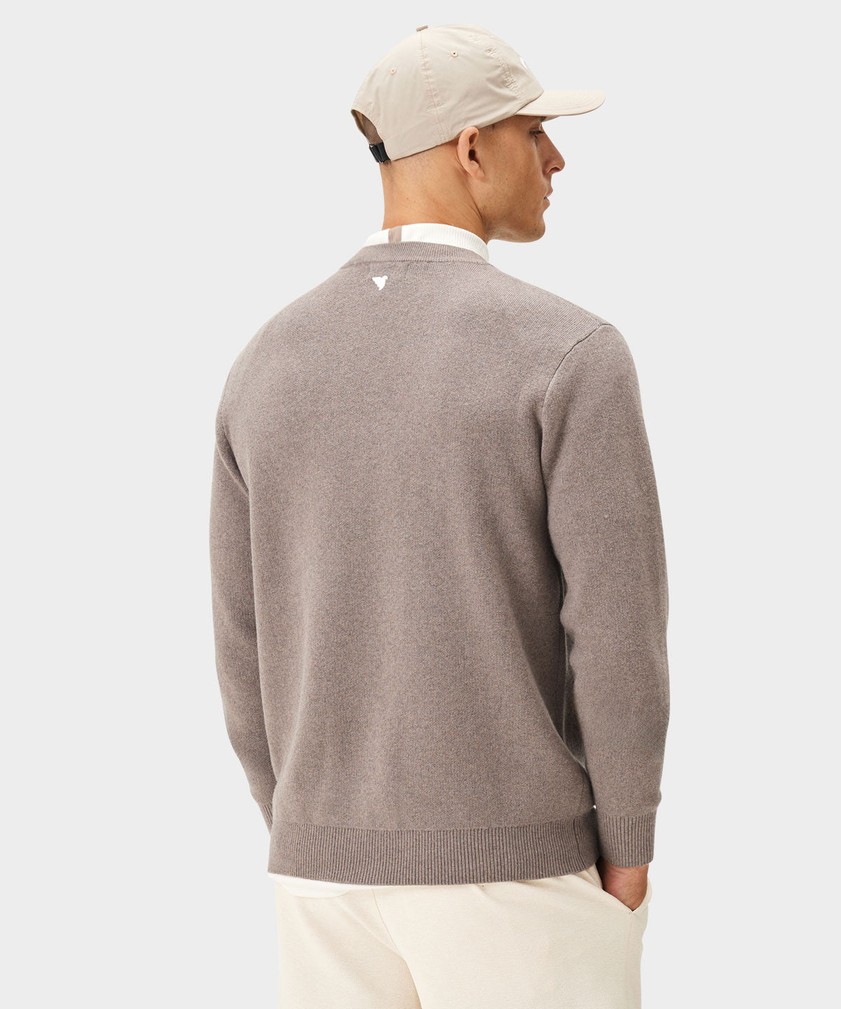 Brown Script Knit Crewneck